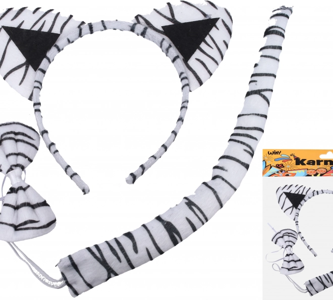 Set Carnevale - Cerchietto Mucca/Tigre Bianca