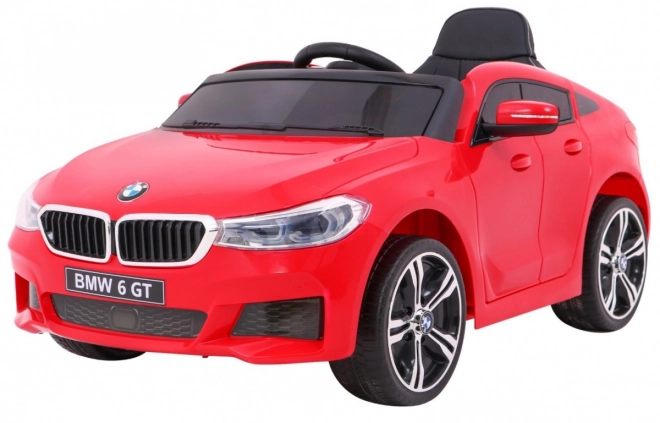 BMW 6 GT Auto a batteria rosso + telecomando + partenza lenta + EVA + cinture + LED MP3