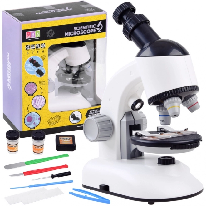 Set Microscopio di Laboratorio per Giovani Scienziati – bianco