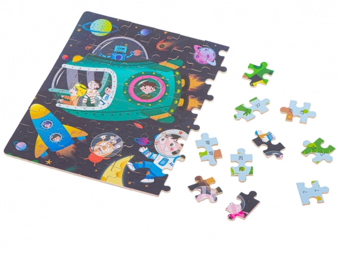 Puzzle bambini in scatola spazio 100 pezzi