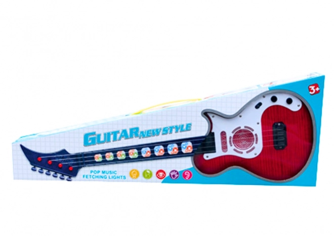 Chitarra Elettrica per Bambini con Luci e Melodie Rossa