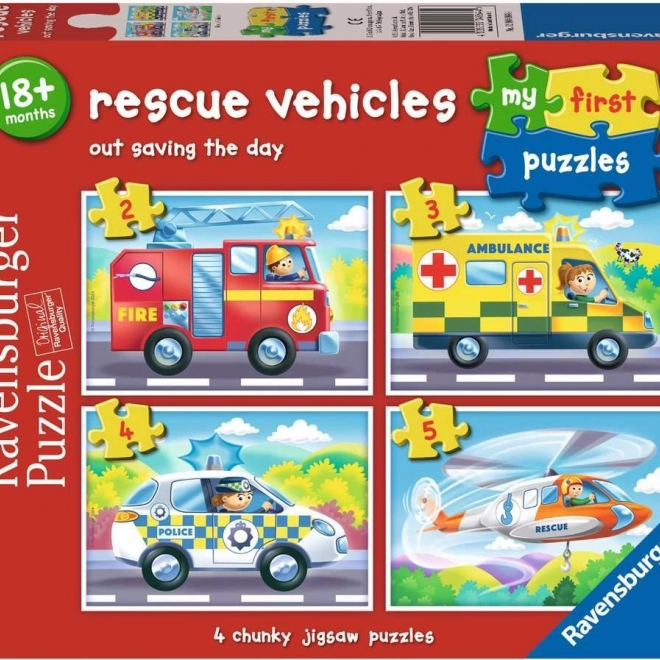Ravensburger i miei primi puzzle: Veicoli di soccorso 4in1