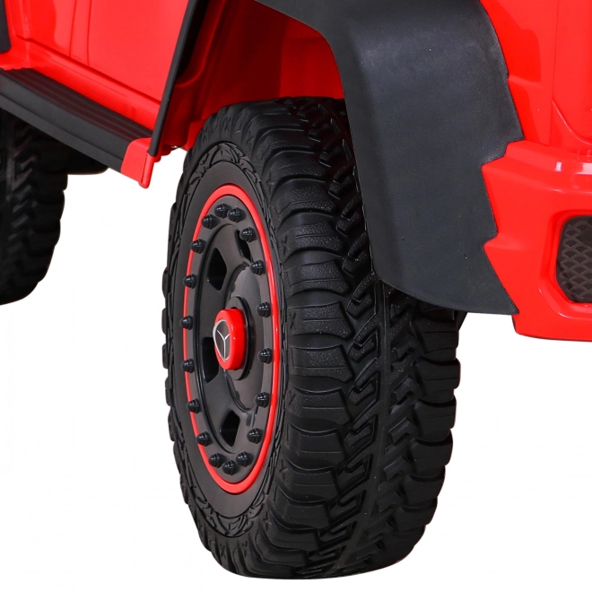 Mercedes G63 AMG Auto a batteria Rosso + Telecomando + 6 ruote EVA + Avvio lento + MP3 LED