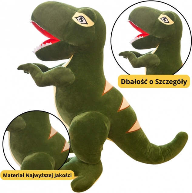 Giocattolo di Peluche Dinosauro T-Rex Verde 35cm