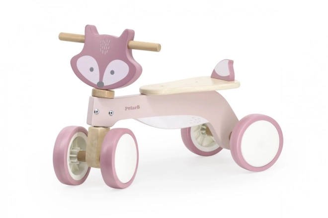 Bicicletta di legno per bambini con volpe