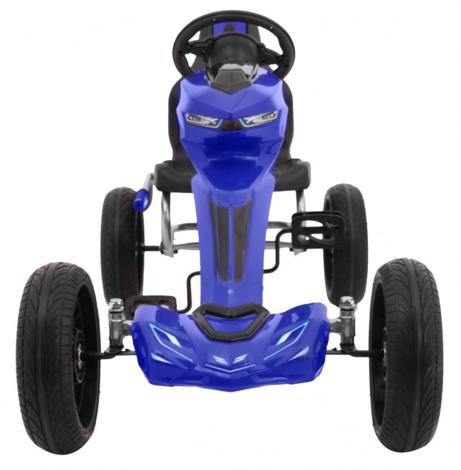 Grand Ride kart a pedali per bambini 3+ Blu + Ruote in EVA + Sedile regolabile + Freno a mano