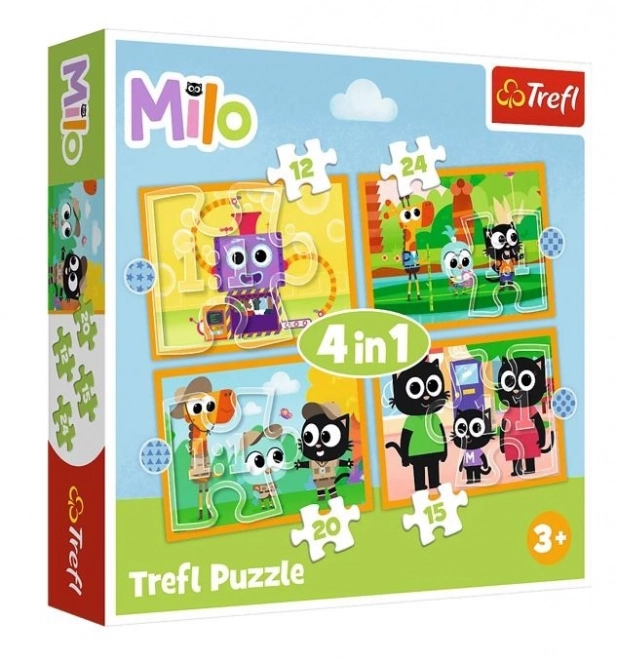 Puzzle 4 in 1 Conosci Milo e i suoi Amici