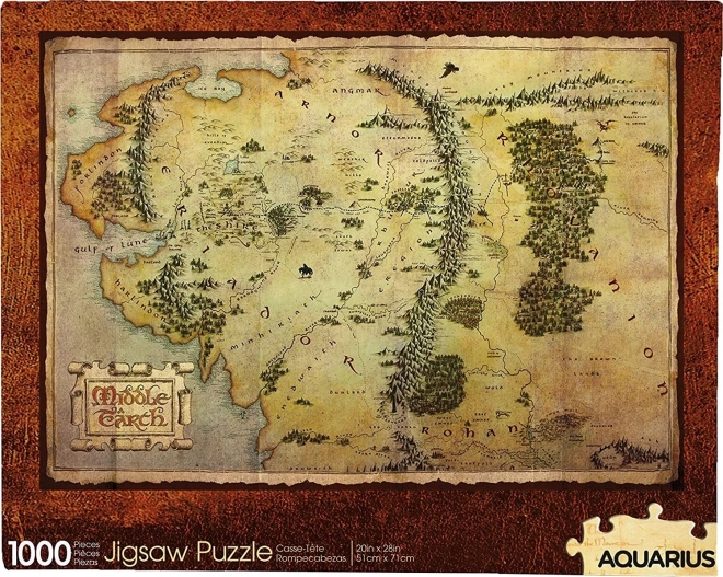 Puzzle AQUARIUS Hobbit: Mappa di Terra di Mezzo 1000 pezzi