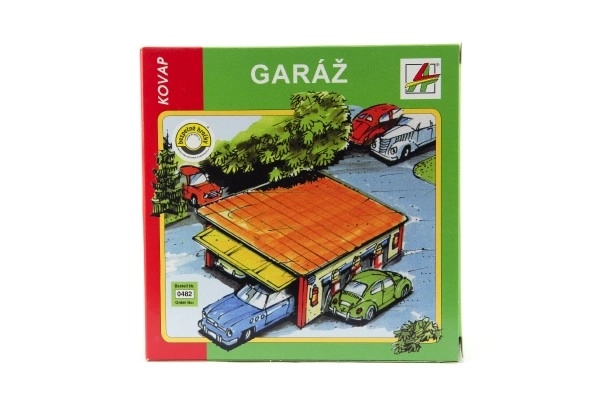 Garage in metallo 15x6x13cm in scatola Kovap