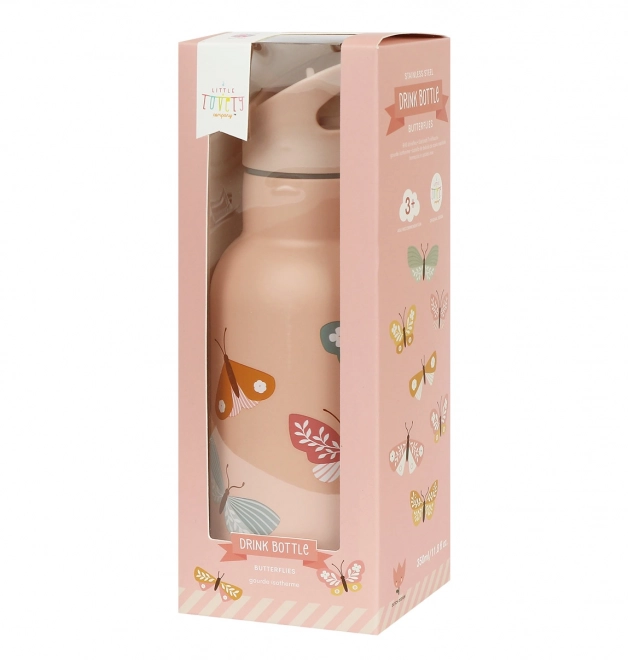 A Little Lovely Company Bottiglia in acciaio inox 500 ml – Farfalla