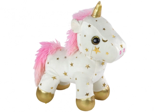 Unicorno Peluche Musicale Stelle Oro