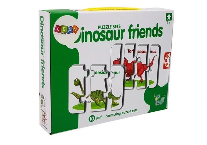 Puzzle educativi dinosauri inglese dieci connessioni