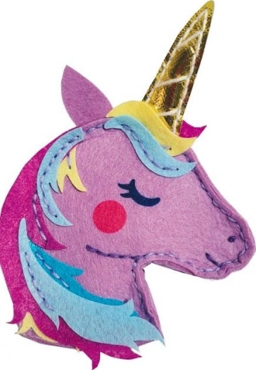 Set creativo – portafoglio viola unicorno in feltro