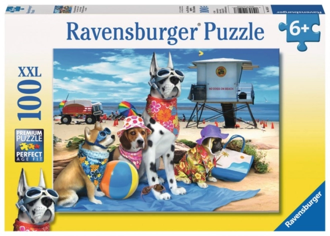 Puzzle RAVENSBURGER Divieto di cani sulla spiaggia XXL 100 pezzi