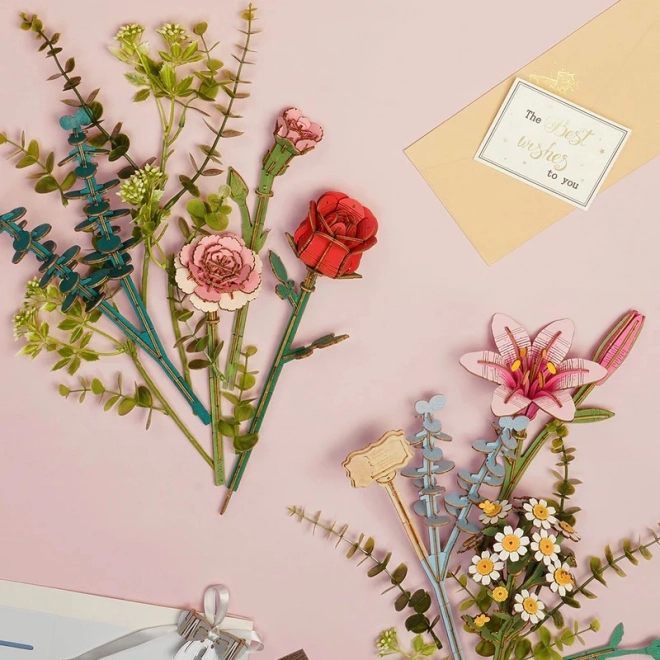 RoboTime 3D puzzle di legno Cestino di Fiori
