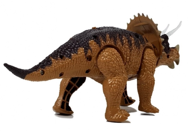 Dinosauro Triceratopo Giallo a Batteria