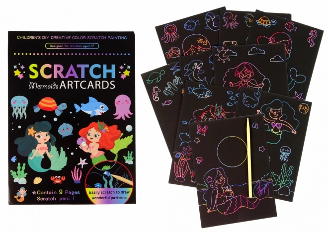 Gioco di Grattini e Colorazione Sirene per Bambini
