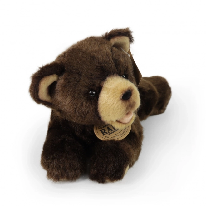 Orsacchiotto di peluche marrone scuro sdraiato ECO-FRIENDLY