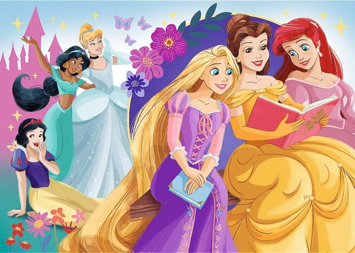 Trefl puzzle scintillanti Principesse – Bagliore dell’amicizia 100 pezzi