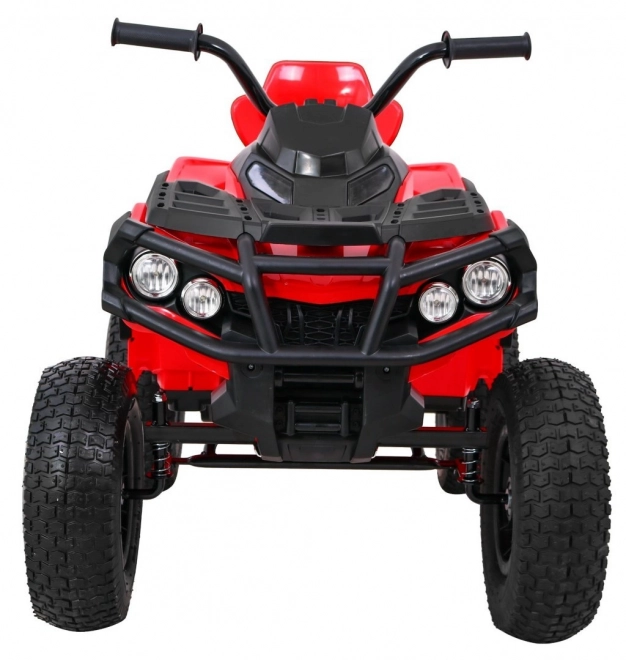 Quad elettrico per bambini Rosso + ruote gonfiabili + radio MP3 + partenza lenta