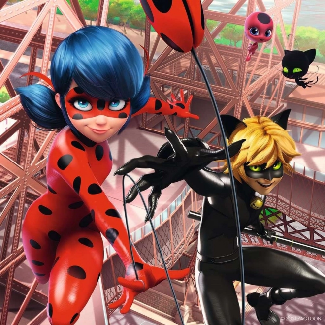 Puzzle Miraculous Ladybug e Chat Noir 3x49 pezzi