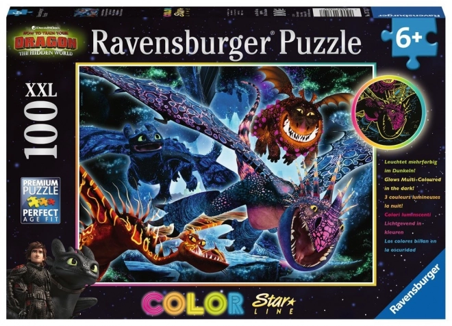 Puzzle fluorescenti Come addestrare il tuo drago III XXL 100 pezzi