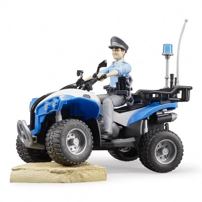 Quad della Polizia con Figura Bruder BWORLD