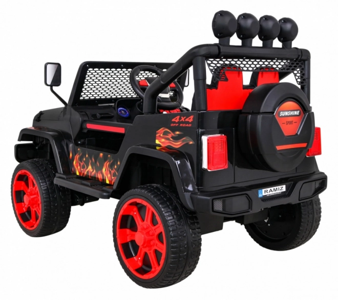 Auto fuoristrada Raptor Drifter Flames + Telecomando + Trazione 4x4 + Spazio di stivaggio + Partenza lenta + MP3 LED