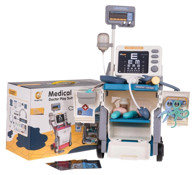 Set medico interattivo con EKG e accessori blu