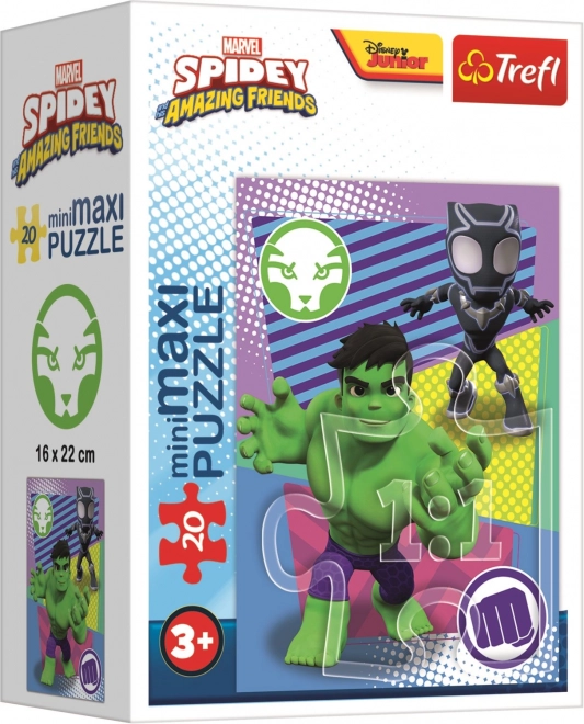 Puzzle Amazing Spidey: Hulk e Black Panther 20 pezzi