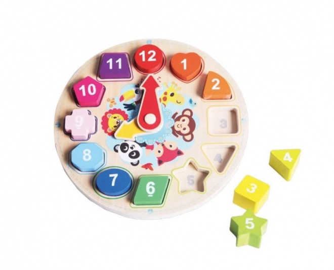 Orologio puzzle in legno per l'apprendimento