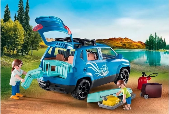 Set figure Family Fun con auto e roulotte