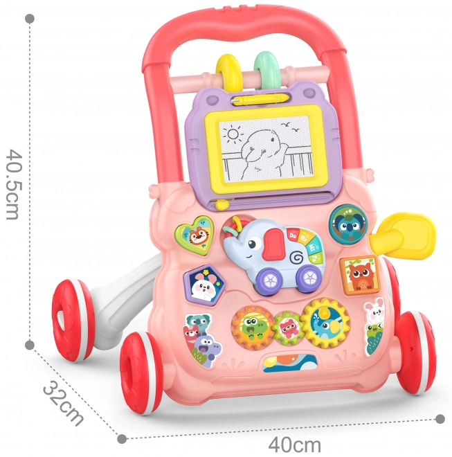 Girello interattivo musicale con lavagna magica Woopie Baby