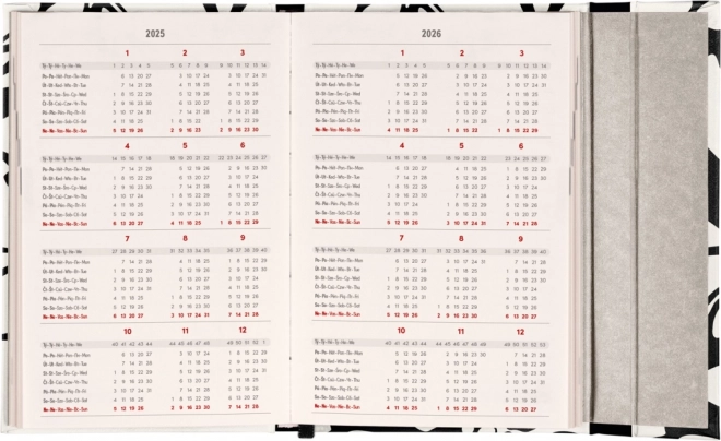 Diario settimanale magnetico astratto 2025