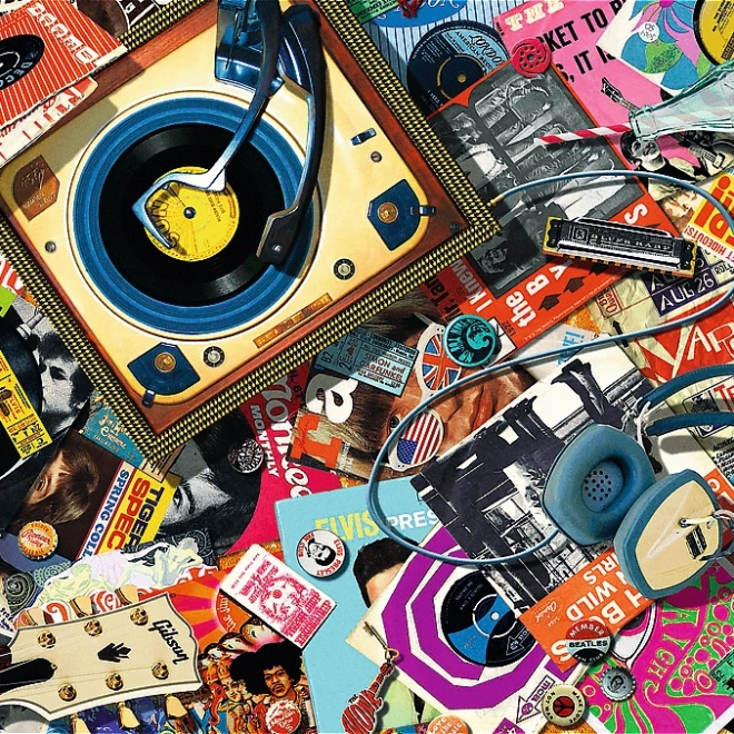 Puzzle di legno double-face TREFL Nel mondo della musica 501 pezzi