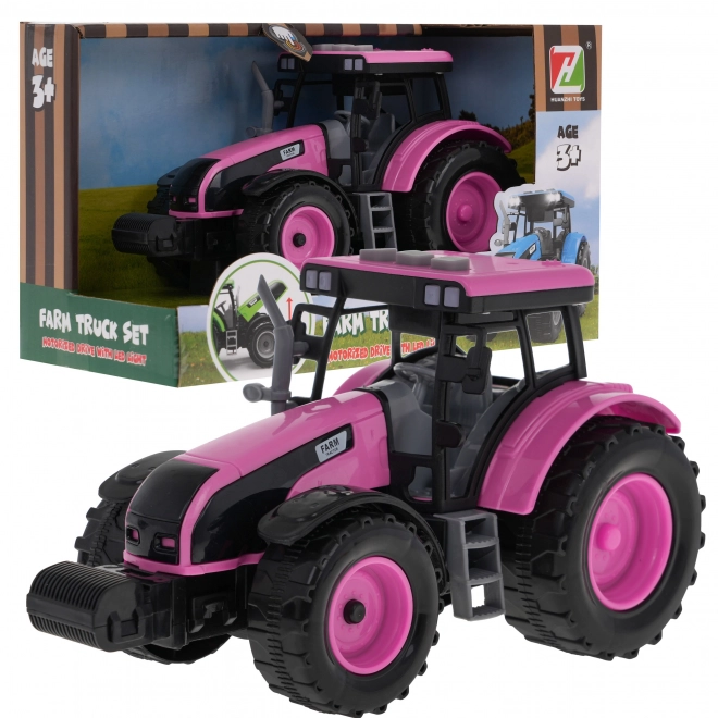 Trattore Interattivo Rosa per Bambini 3+ con Suoni e Luci LED