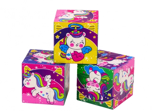 Cubo Magico Educativo Unicorni Puzzle Gioco Logico