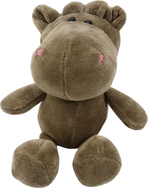 Ippopotamo di peluche con ventosa, marrone 23 × 12 cm