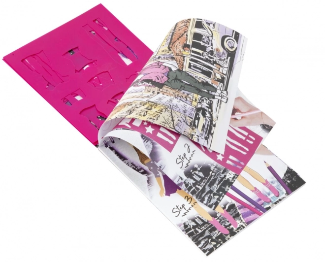 Set creativo stilista di moda con blocco da 36 fogli e adesivi