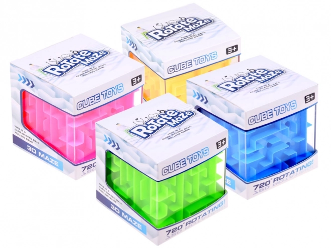 Cubo labirinto gioco di abilità colorato