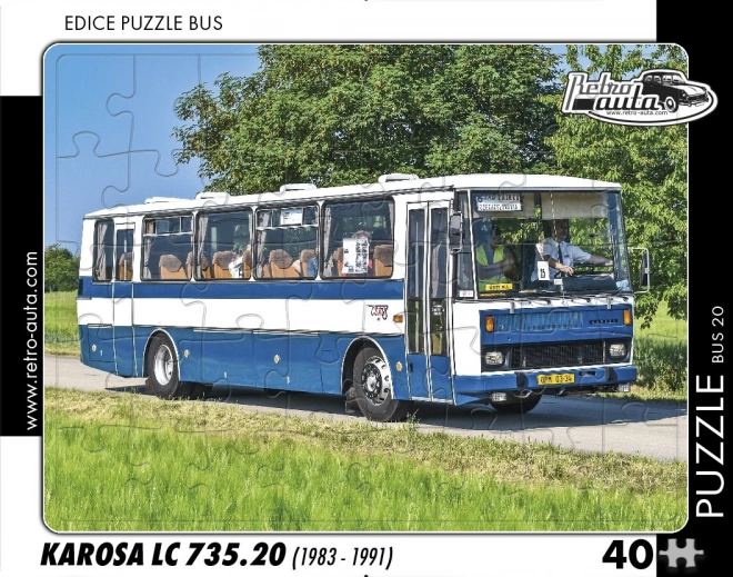 Puzzle Retro-Auta Autobus Karosa LC 735