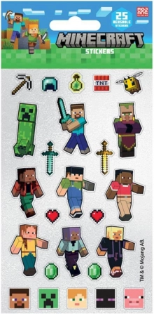 adesivi glitter Minecraft – 25 pz
