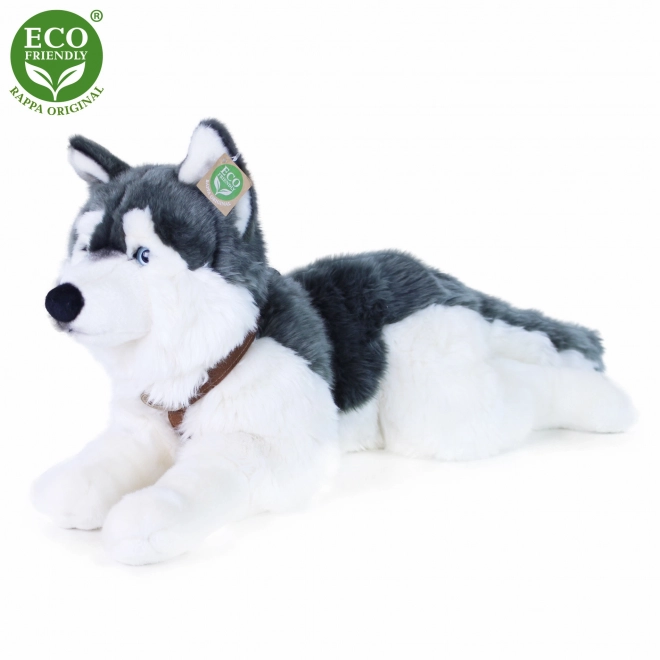 Peluche Cane Husky con Imbracatura 60 cm Eco-Friendly