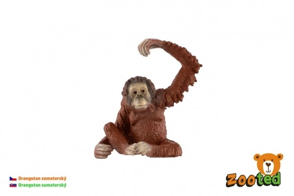 Orangutan di Sumatra figurina in plastica 8 cm confezionata