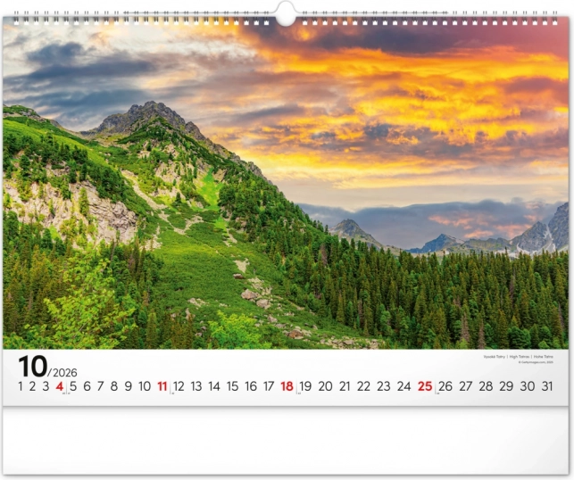 Calendario da Parete Magiche Tatra 2026