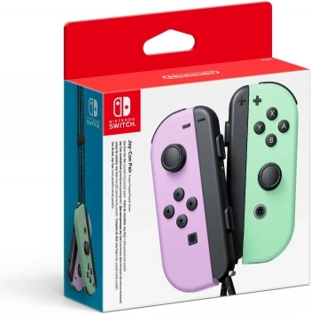 Coppia Joy‑Con pastello viola e verde