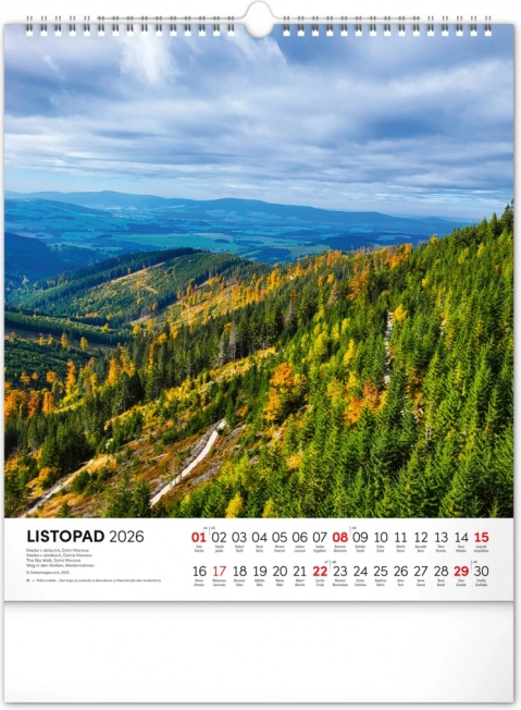 Calendario da parete Passeggiate nel paesaggio moravo 2026