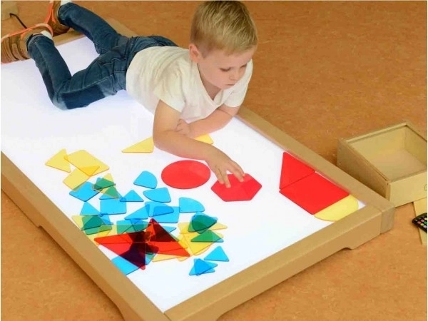 Masterkidz Pannello luminoso LED quadrato colorato + set di accessori