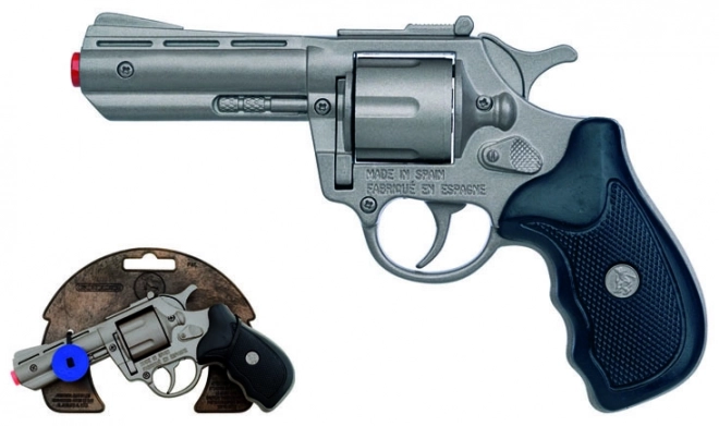 Revolver della polizia in metallo argentato