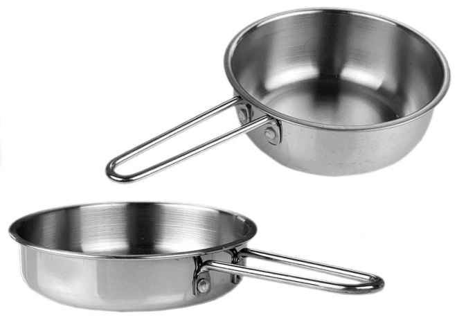 Set di pentole e padelle in acciaio inox 8 pezzi